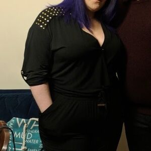 Michael Kors black and gold jumpsuit